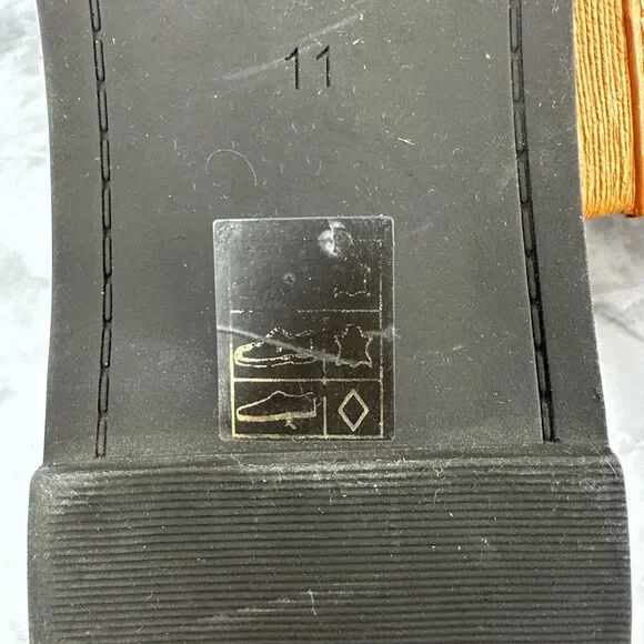 Tory Burch Mini Everly Back Strap Sandal Size 11 Antique Tan Vanchetta Leather - Picture 11 of 11